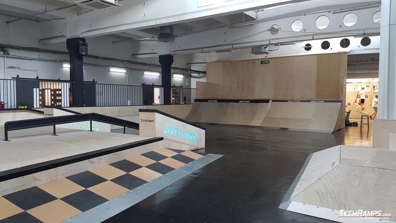 Drewniane elementy skateparku Warszawa