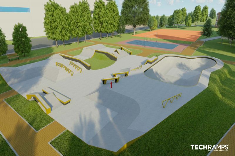 Betónový skatepark Wrocław