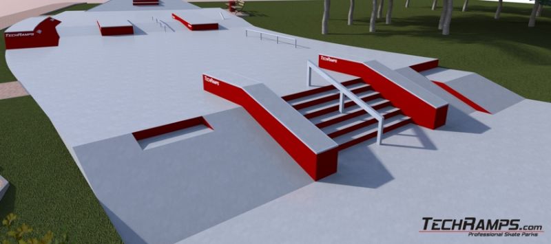 Betonowa skateplaza w Kielcach - postęp prac