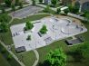 Betonowy skatepark z bowlem