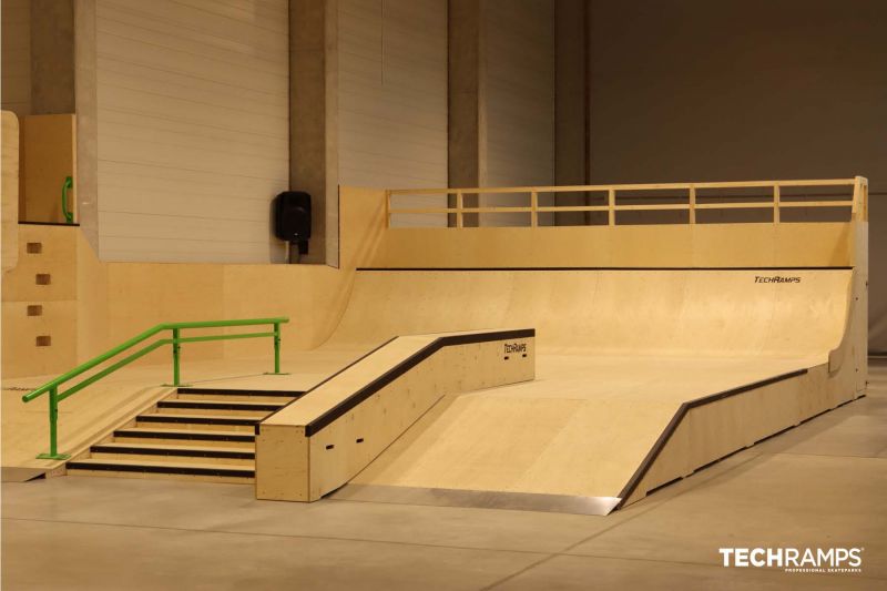 Całoroczny kryty skatepark Techramps