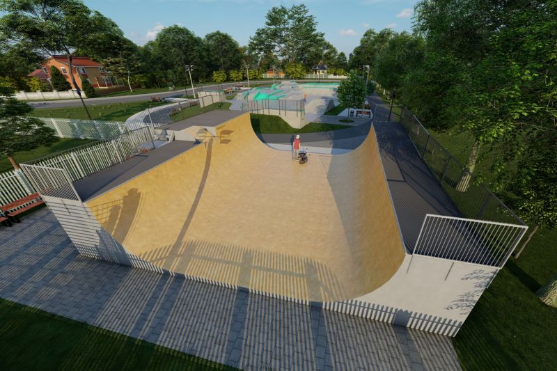 Concrete skatepark