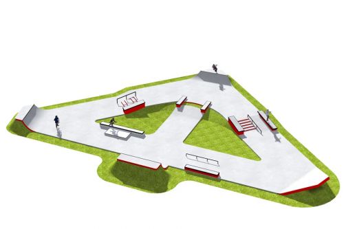 Eksempel på skatepark i betong - 370213