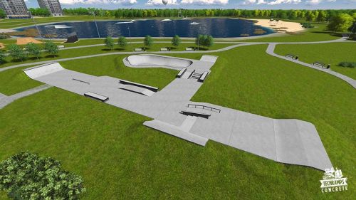 Eksempel på skatepark i betong nr. 092013