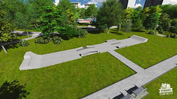 Eksempel på skatepark i betong nr. 132014