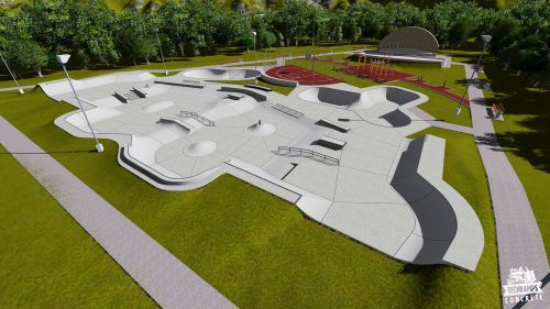 Eksempel på skatepark i betong nr. 143695