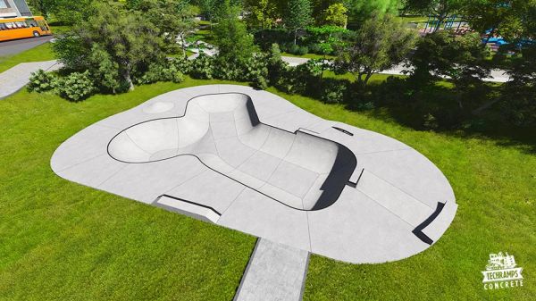 Example of concrete skatepark No. 390113