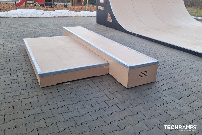 Podwójny Grindbox skatepark 