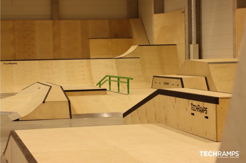 Indoor skatepark Techramps