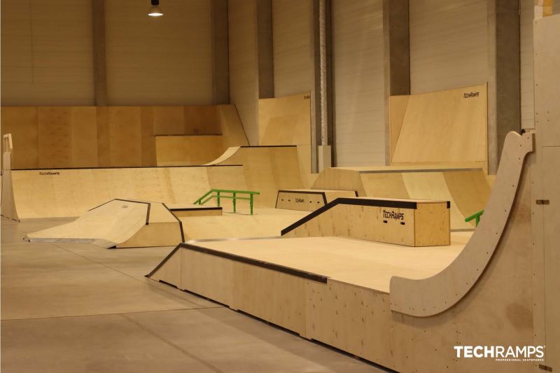 Year-round skatepark Techramps