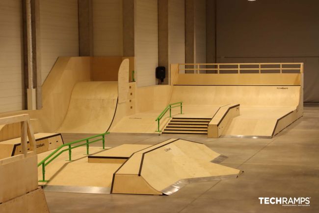 Innendørs skatepark i Krakow Innendørs skatepark i Krakow