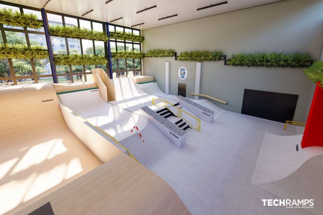 Innendørs skatepark i Warszawa - Woodpark Innendørs skatepark i Warszawa - Woodpark