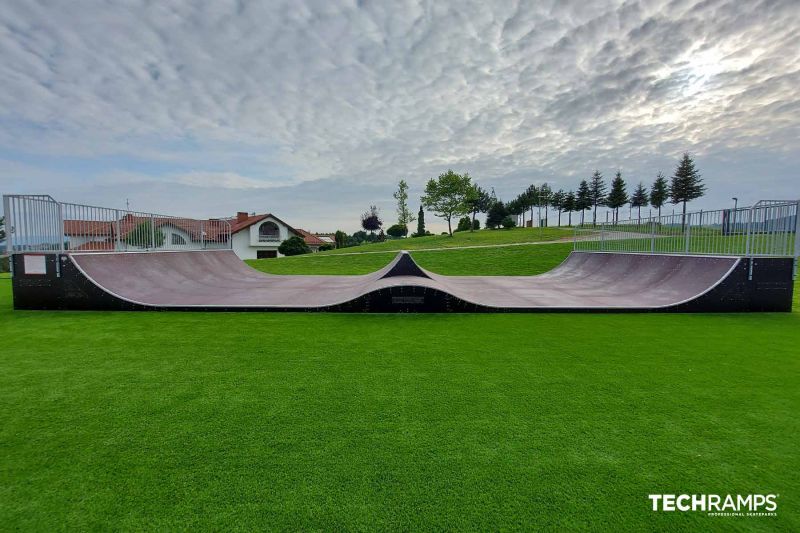 Wooden skatepark