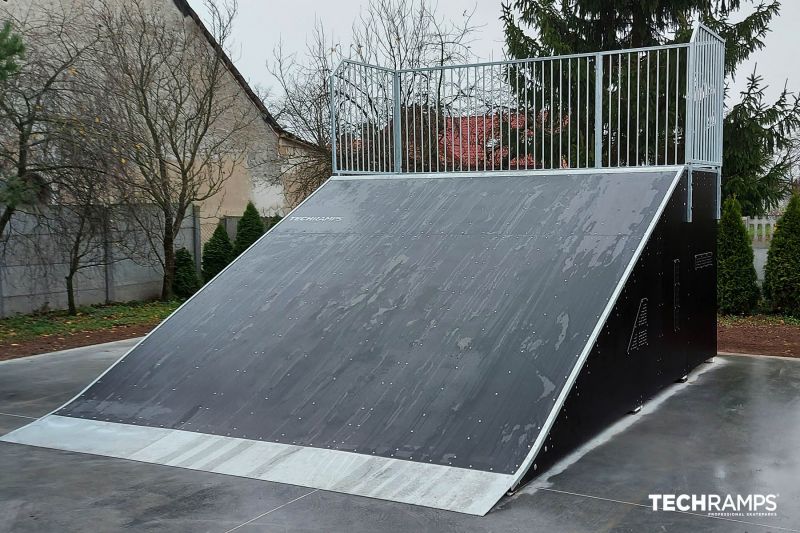 Wooden skatepark