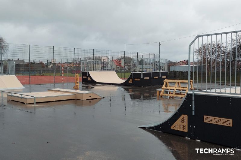 Wooden skatepark