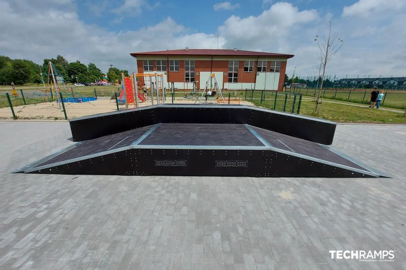 Wooden skatepark