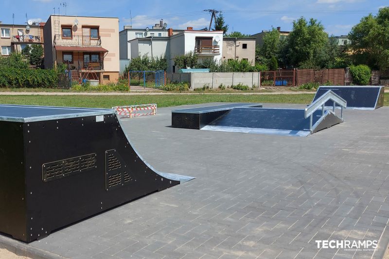 Wooden skatepark