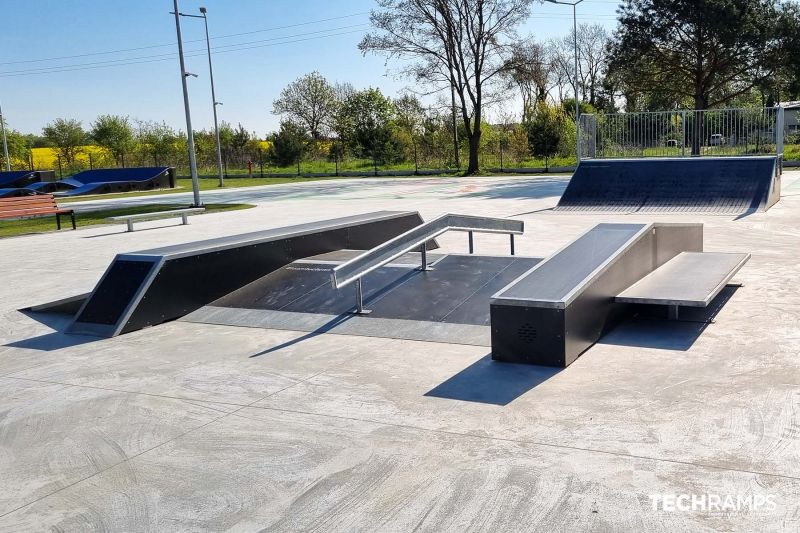 Wooden skatepark