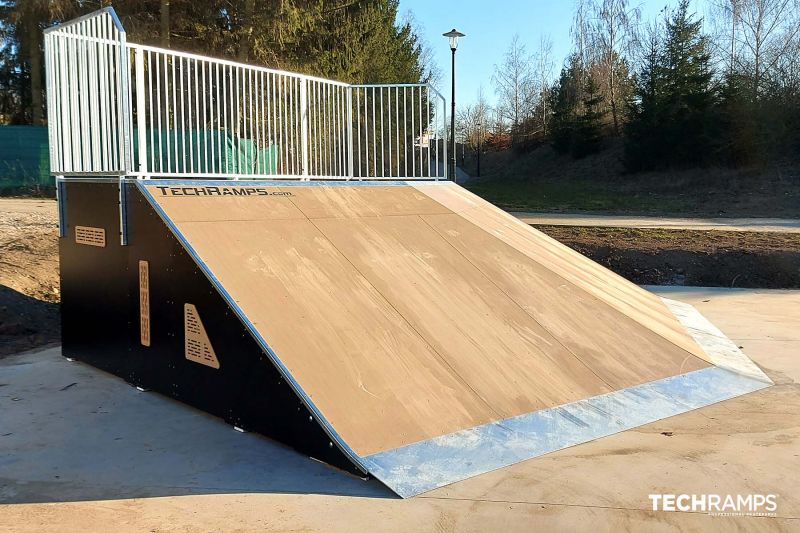 Wooden skatepark