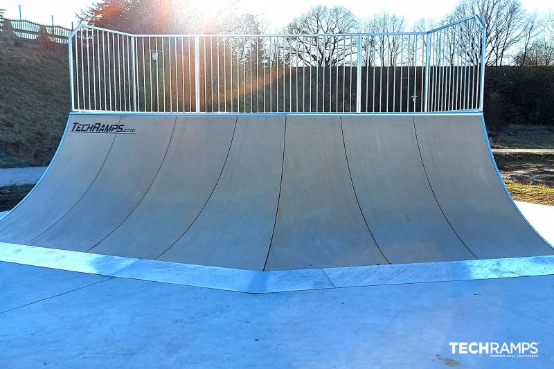 Wooden skatepark