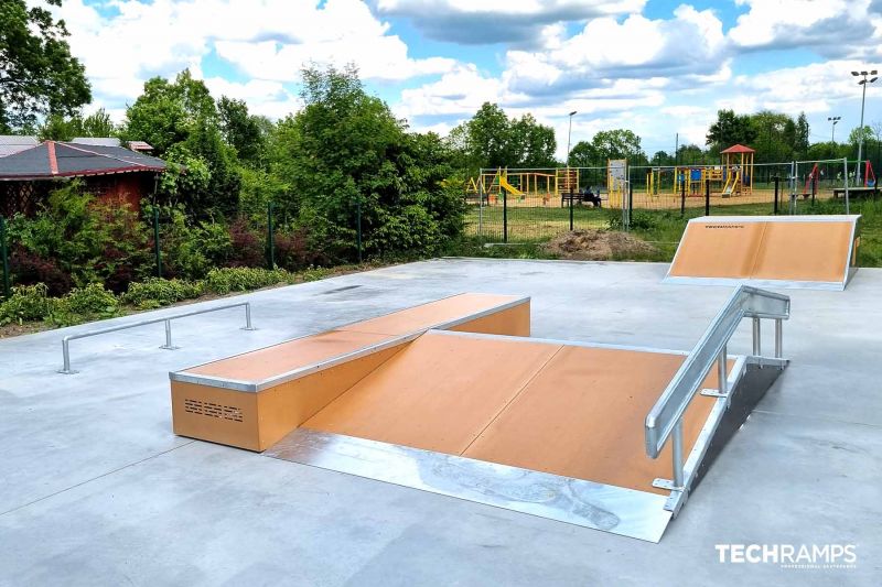 Wooden skatepark