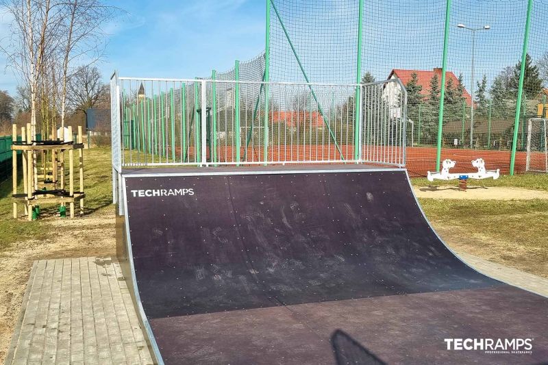 Wooden skatepark