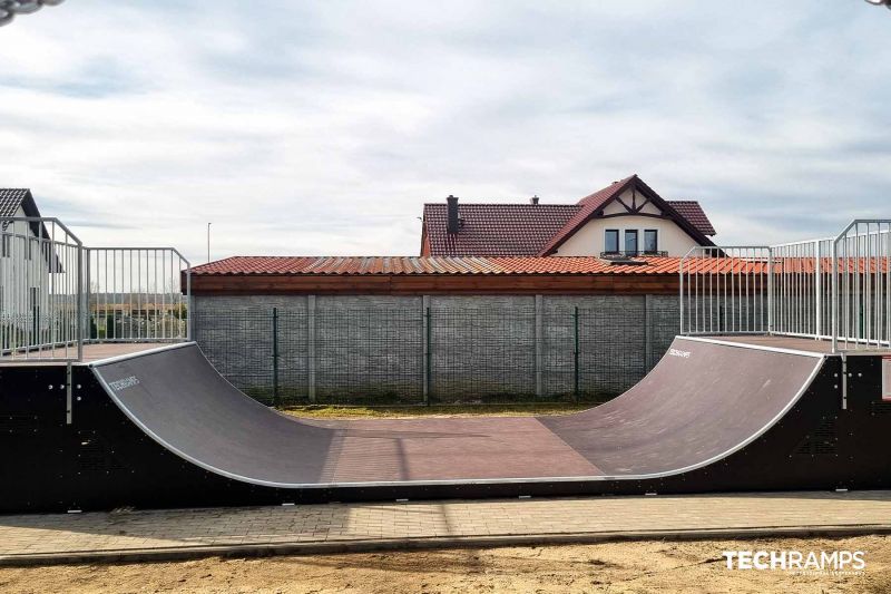 Wooden skatepark