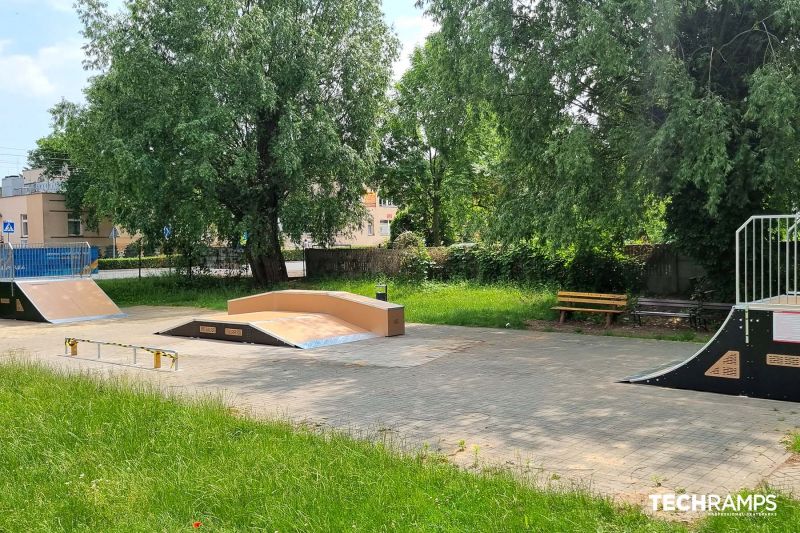 Wooden skatepark