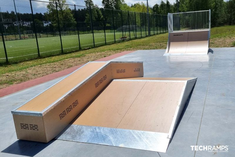 Wooden skatepark