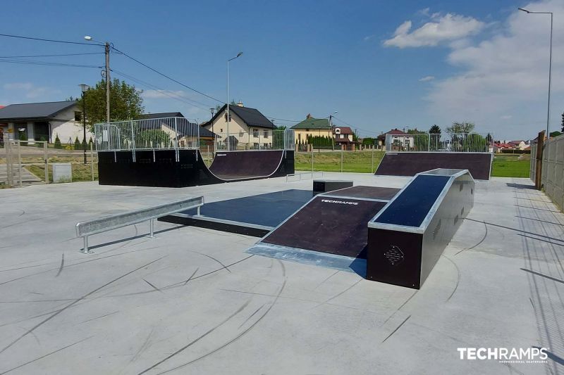 Wooden skatepark