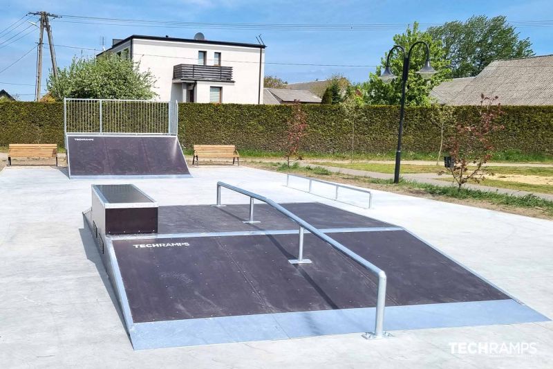 Wooden skatepark