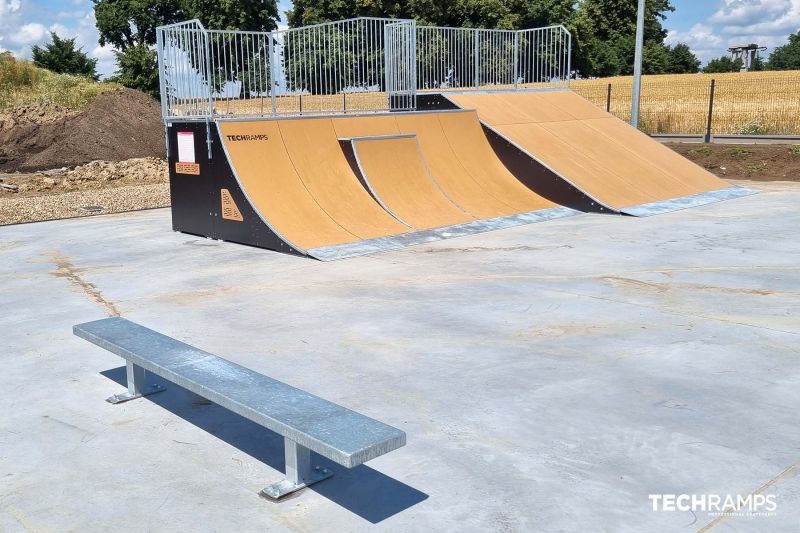 Wooden skatepark