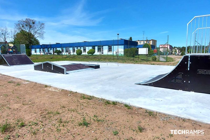 Wooden skatepark