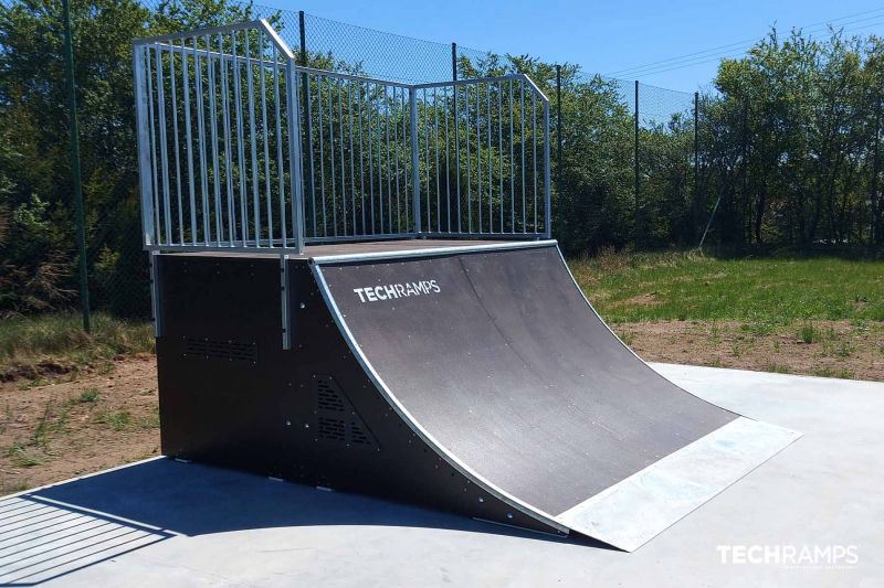 Wooden skatepark