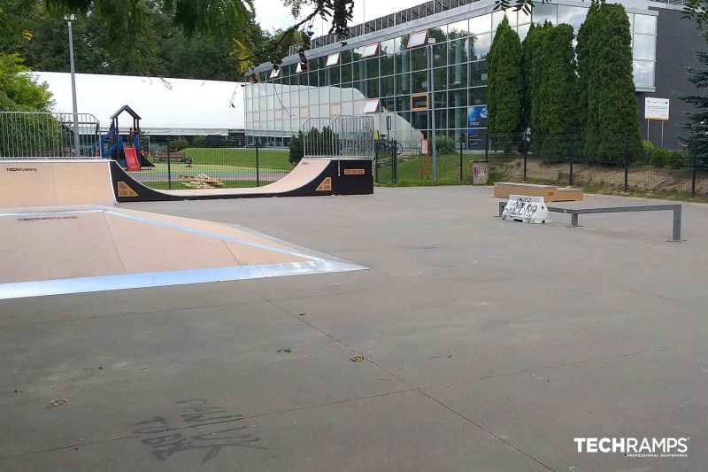 Wooden skatepark