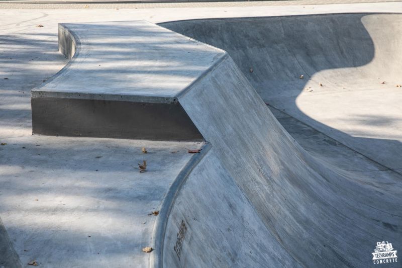 concrete obstacles of skatepark