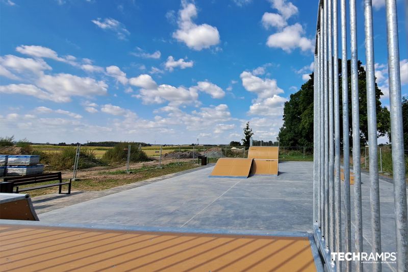 Obstacles on skatepark Biskupiec 