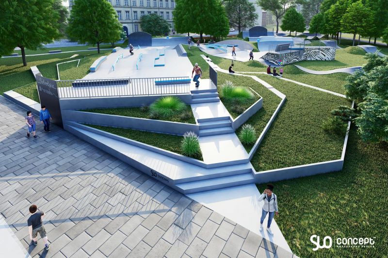 Projekt skateparku Slo Concept