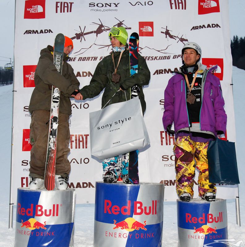 Podium Mistrzostw Polski we Freeskiingu fot. Tomek Gola