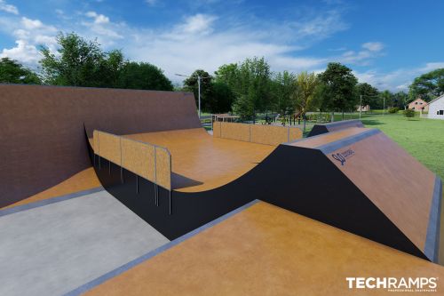 Projekt oceľového skateparku - Frydrychowice