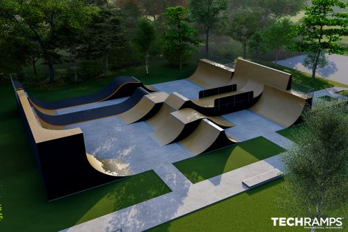 Projekt oceľového skateparku - Lędziny