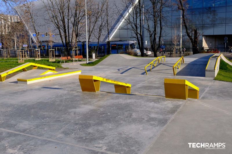 Część streetowa w skateparku przy ul. Ślężnej 