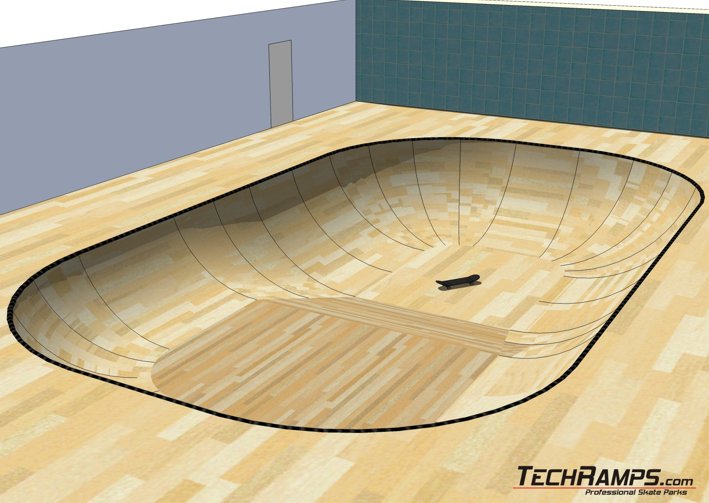 Skate pool Techramps