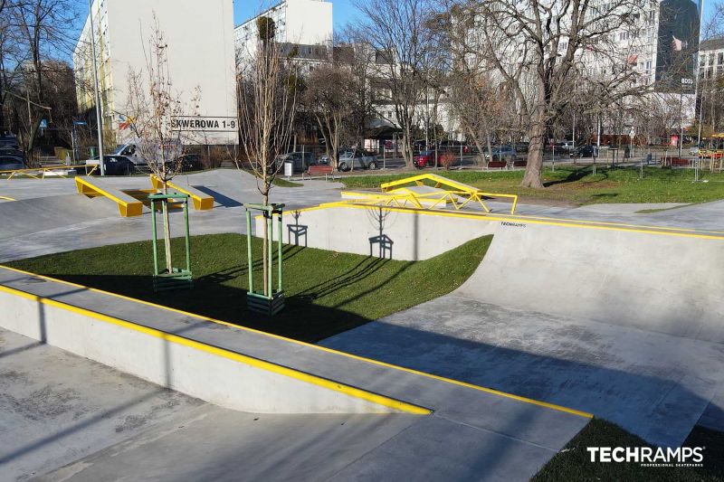 Skatepark betonowy Wrocław ul. Ślężna