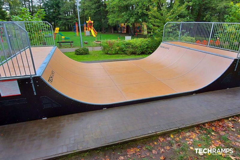 Wooden skatepark