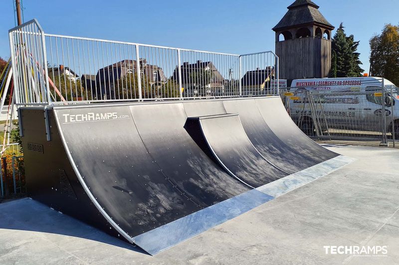 Wooden skatepark