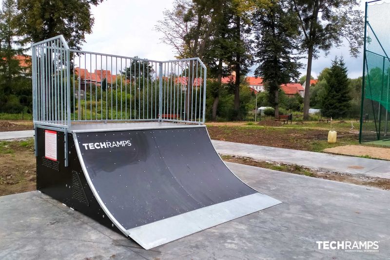 Wooden skatepark