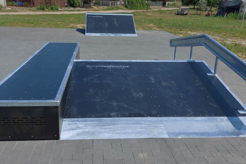 Wooden skatepark