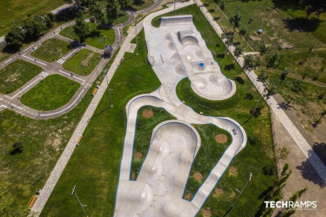 Skatepark i pumptrack betonowy  - Piekary Śląskie