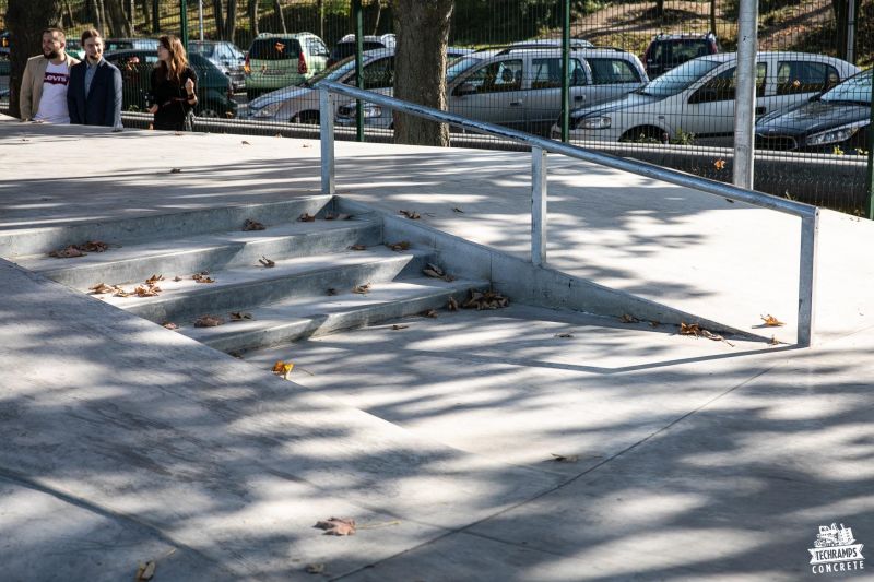 rail, stairs - skatepark Nakło